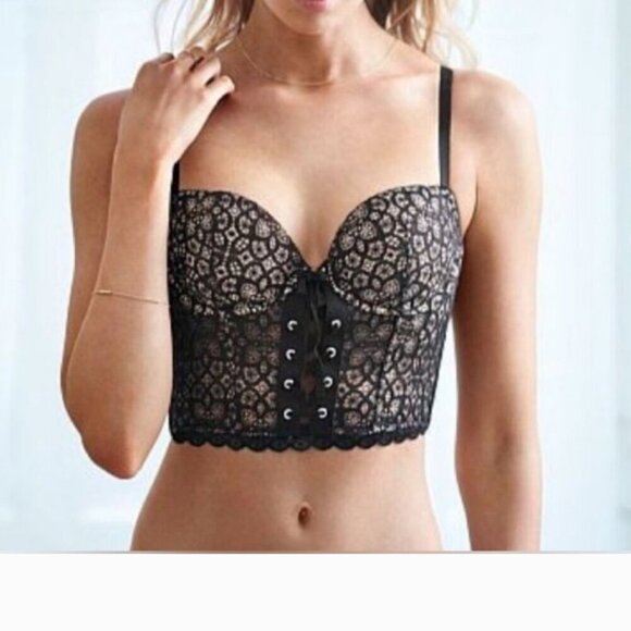 Victoria Secret Lace Bustier Corset Whimsigoth Indie Sleeze Goth Size 32 DD NWOT - Picture 12 of 12